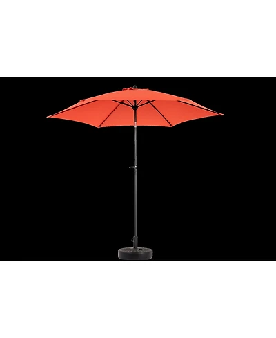 9FT Outdoor Patio Table Umbrella with Push Button Tilt and Crank, Market Umbrella 6 Sturdy Ribs