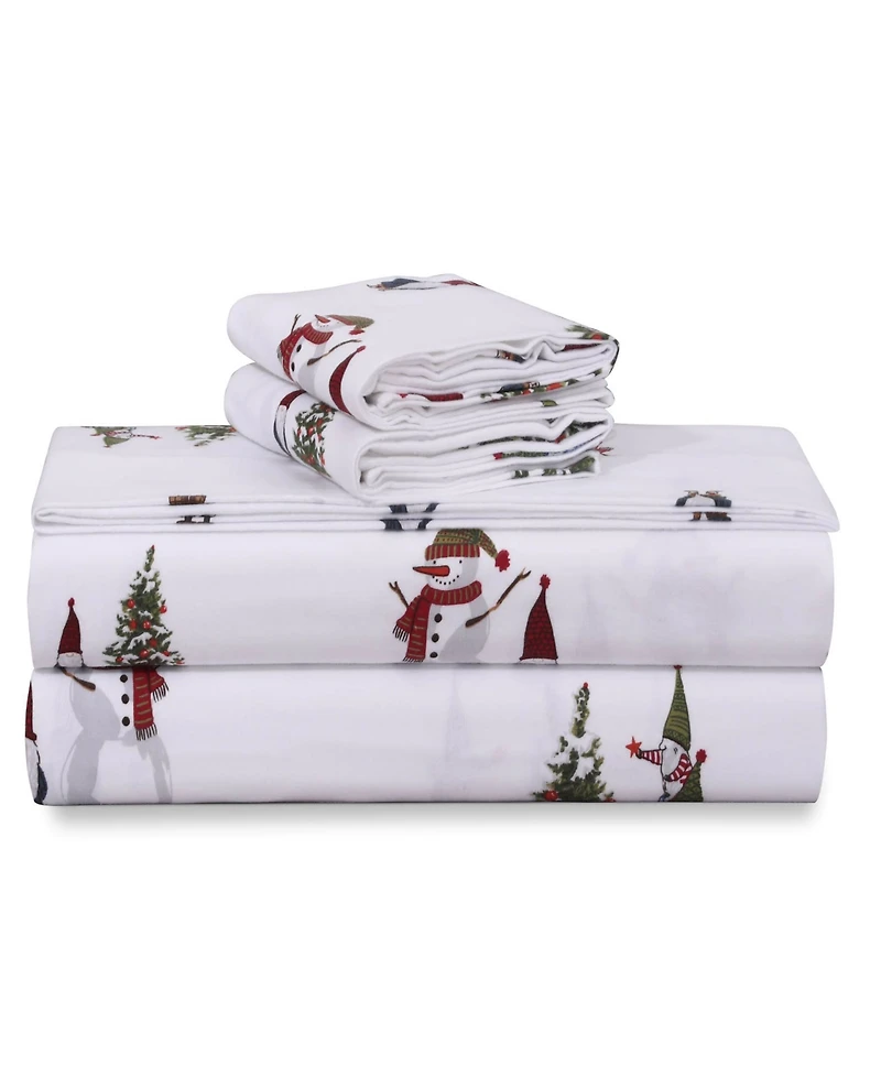 Azores Home Sofi Paisley Extra Deep Pocket Flannel 4-Pc. Sheet Set