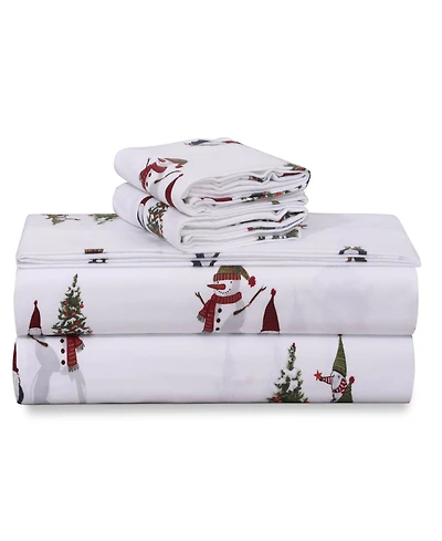 Azores Home Sofi Paisley Extra Deep Pocket Flannel 4-Pc. Sheet Set