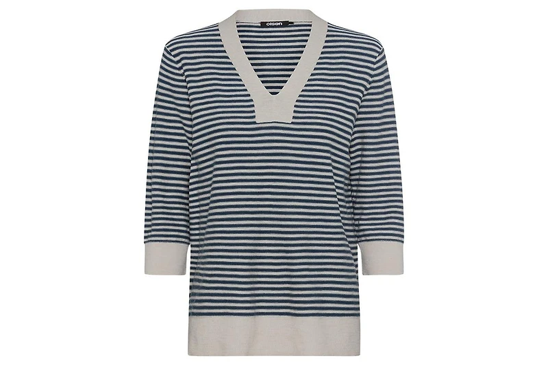 Olsen Women's Britian Striped Cotton Pullover