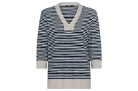 Olsen Women's Britian Striped Cotton Pullover