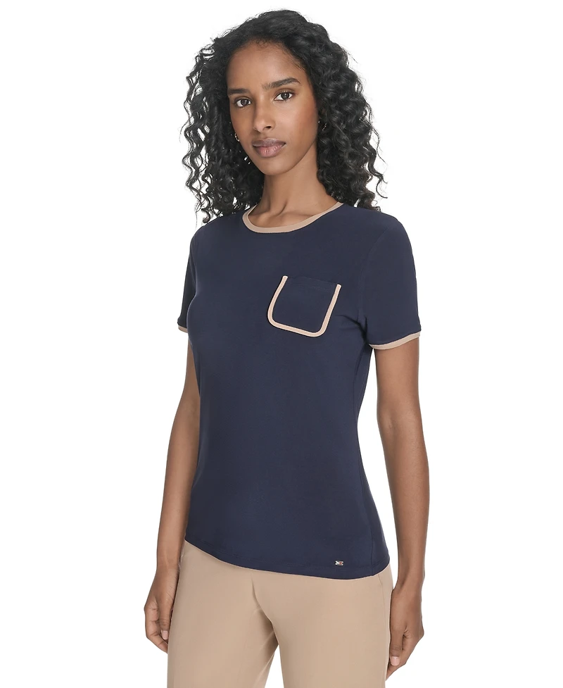 Tommy Hilfiger Women's Short-Sleeve Crewneck Pocket Tee