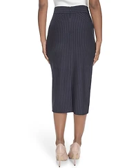Tommy Hilfiger Women's Pinstriped Midi Skirt
