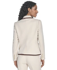 Tommy Hilfiger Women's Contrast-Trim One-Button Blazer