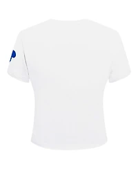 Freeze Max Women's White Mickey Friends Babydoll Cropped T-Shirt
