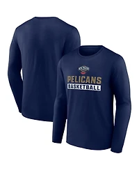 Fanatics Men's Navy New Orleans Pelicans Lets Go Long Sleeve T-Shirt