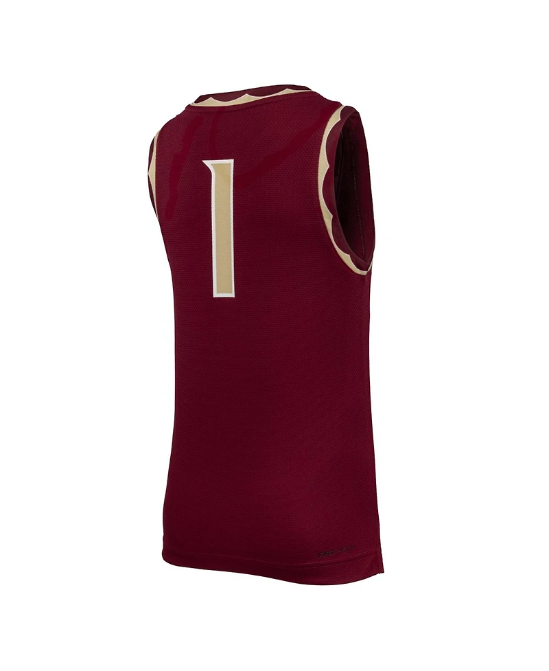 Nike Big Boys and Girls 1 Garnet Florida State Seminoles Replica Basketball Jersey