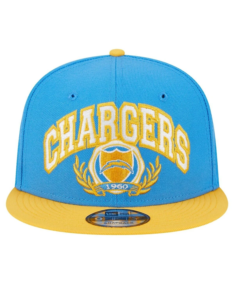 New Era Men's Powder Blue/Gold Los Angeles Chargers Team Establish 9FIFTY Snapback Hat