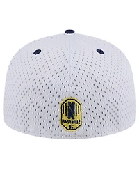 New Era Men's Gray Nashville Sc Throwback Mesh 59FIFTY Fitted Hat