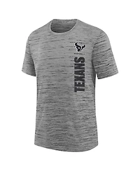 Nike Big Boys and Girls Heather Charcoal Houston Texans Sideline Velocity Performance T-Shirt