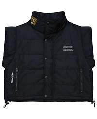 Mitchell & Ness Women's Black Boston Bruins Cropped Full-Zip Puffer Vest