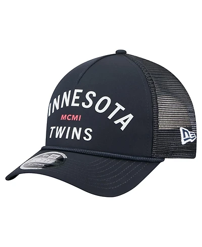 New Era Men's Navy Minnesota Twins Minimalist 9FORTY A-Frame Adjustable Hat