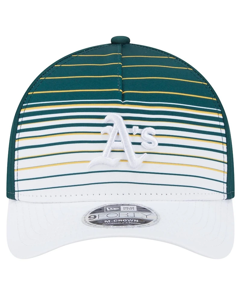 New Era Men's Green Athletics Gradient 9FORTY M-Crown Adjustable Hat