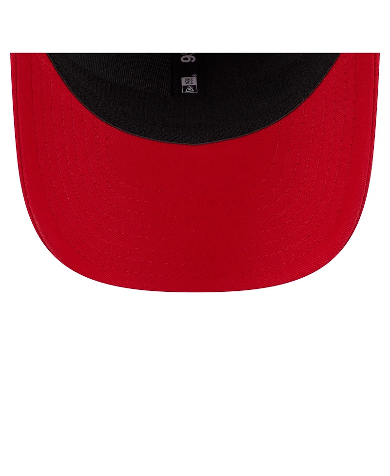 New Era Men's Red Cincinnati Reds Circle Patch 9SEVENTY Stretch-Snap Hat