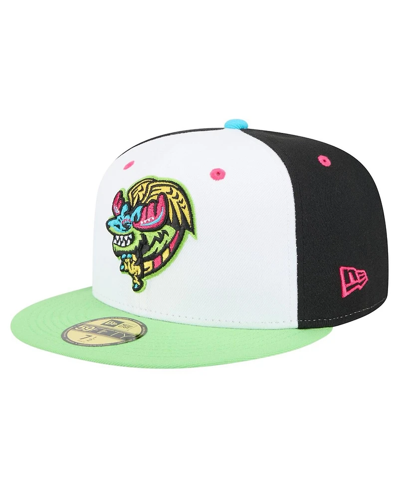 New Era Men's White/Light Green Modesto Nuts Copa de la Diversion 59FIFTY Fitted Hat