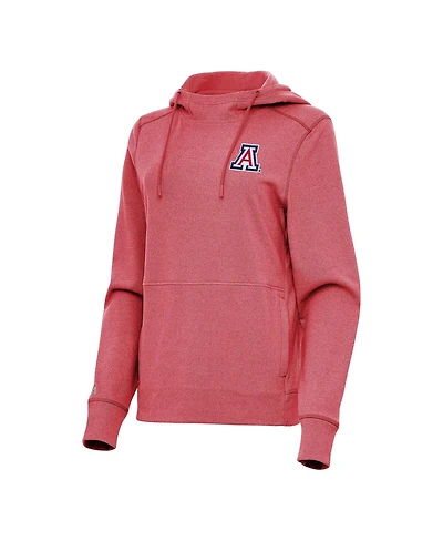 Antigua Women's Heather Red Arizona Wildcats Justice Pullover Hoodie