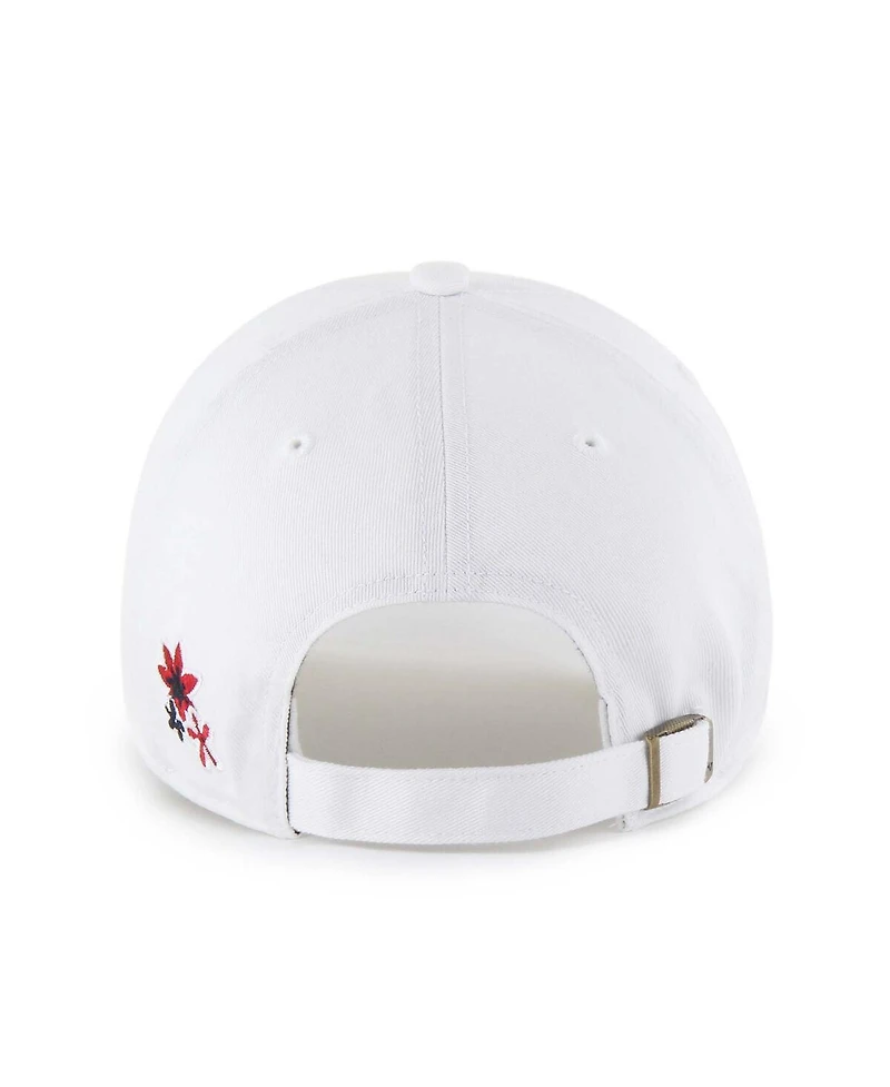 '47 Brand Women's White Boston Red Sox Flower Power Clean Up Adjustable Hat