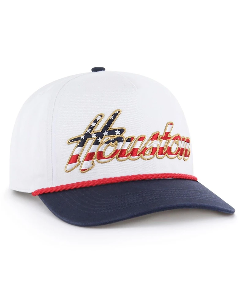 '47 Brand Men's White Houston Texans Patriotic Overhand Hitch Adjustable Hat