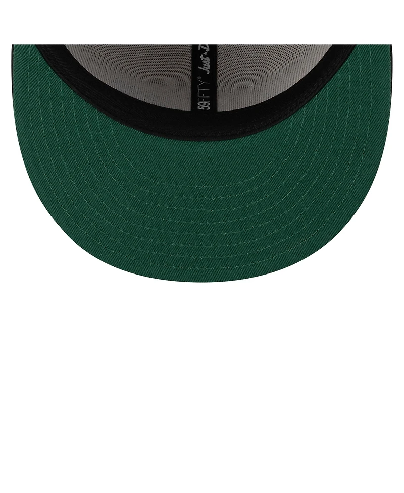 New Era x Just Don Men's Light Beige/Black Florida Marlins Earth Day 59FIFTY Fitted Hat