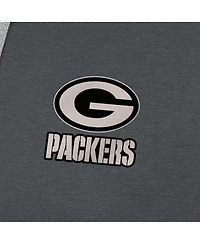 Antigua Men's Charcoal Green Bay Packers Brushed Carbon Victory Pullover Hoodie