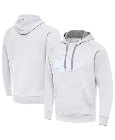 Antigua Men's White Kansas City Chiefs Victory Pullover Hoodie