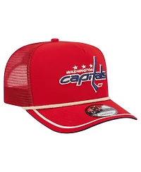 New Era Men's Red Washington Capitals Vintage Team Rope A-Frame 9FIFTY Snapback Hat