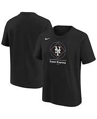 Nike Big Boys and Girls Black New York Mets Local T-Shirt