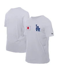 New Era Men's White Los Angeles Dodgers Japanese Flag T-Shirt