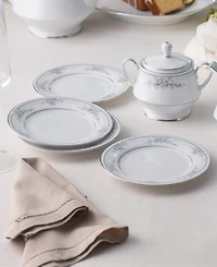 Noritake Sweet Leilani Set of 4 Bread Butter and Appetizer Plates, Service For 4
