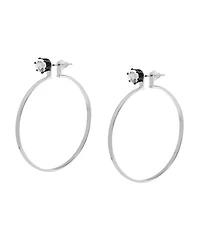 Steve Madden Faux Stone Punk Romance Stud Hoop Earrings