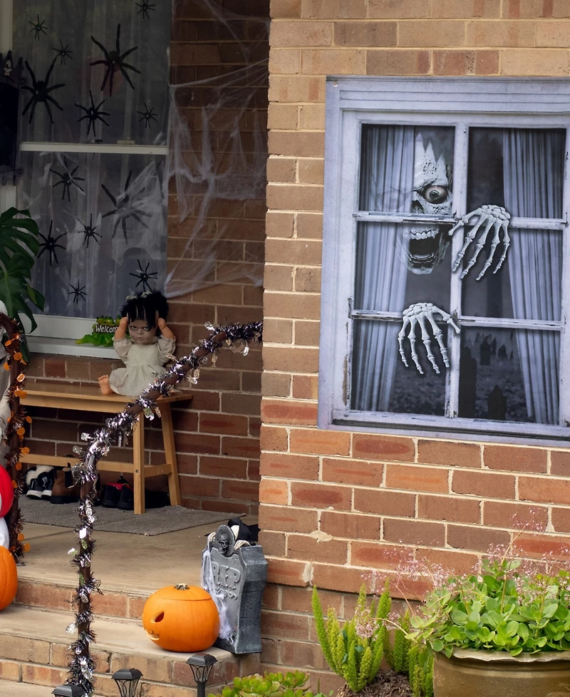 Northlight 46" Scary Skeleton Fake Window Halloween Decoration