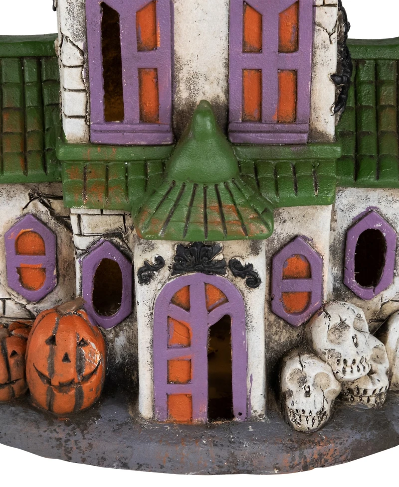 Northlight 22.75" Led Lighted Haunted House with Skulls Halloween Decoration