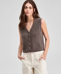 And Now This Women's Button-Front Cable-Knit Sweater Vest, Macy's Exclusive
