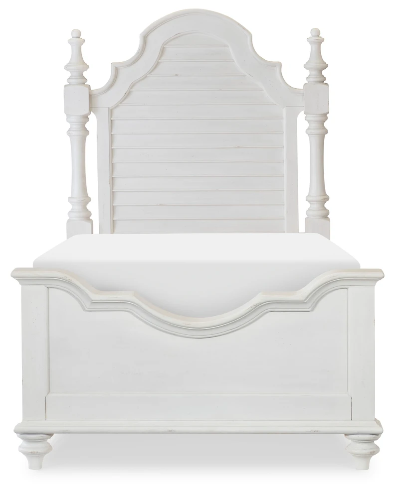 Mandeville Twin Louvered Bed, Created for Macy's.