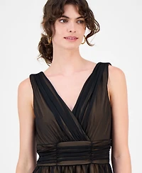 Connected Women's Chiffon Ruched-Waist Dress