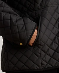 Lauren Ralph Plus Faux-Sherpa-Collar Quilted Coat