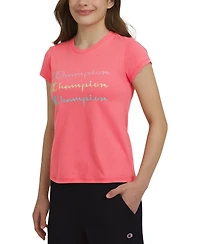 Champion Big Girls Short-Sleeve Logo Graphic T-Shirt