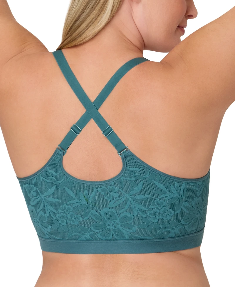 Bali Women's Breathe Lace-Overlay Bralette Dfcmbr