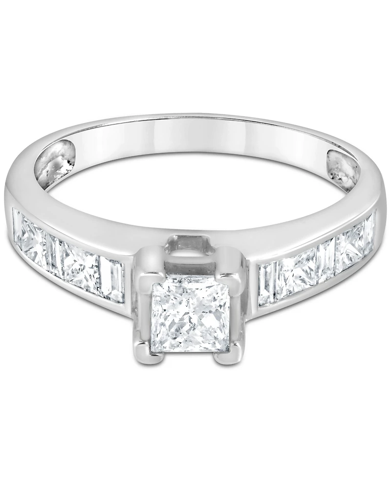 Diamond Princess-Cut Engagement Ring (1 ct. t.w.) in 14k White Gold
