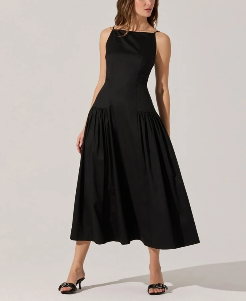 Astr the Label Women's Linen Drop-Waist Dress