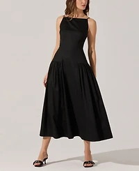 Astr the Label Women's Linen Drop-Waist Dress