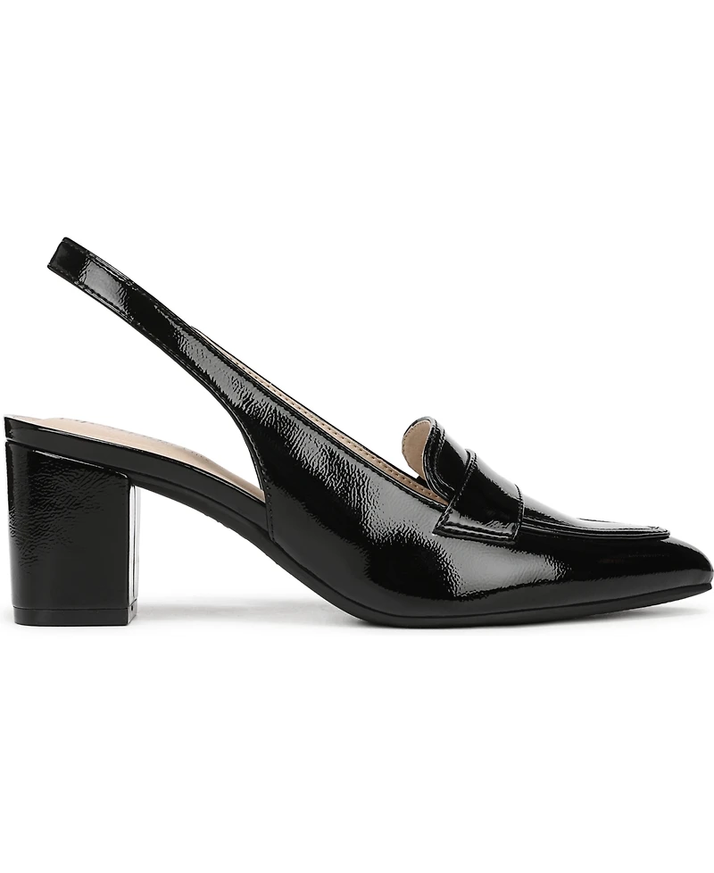 LifeStride Women's Angel Pointed Toe Block Heel Slingback Pumps
