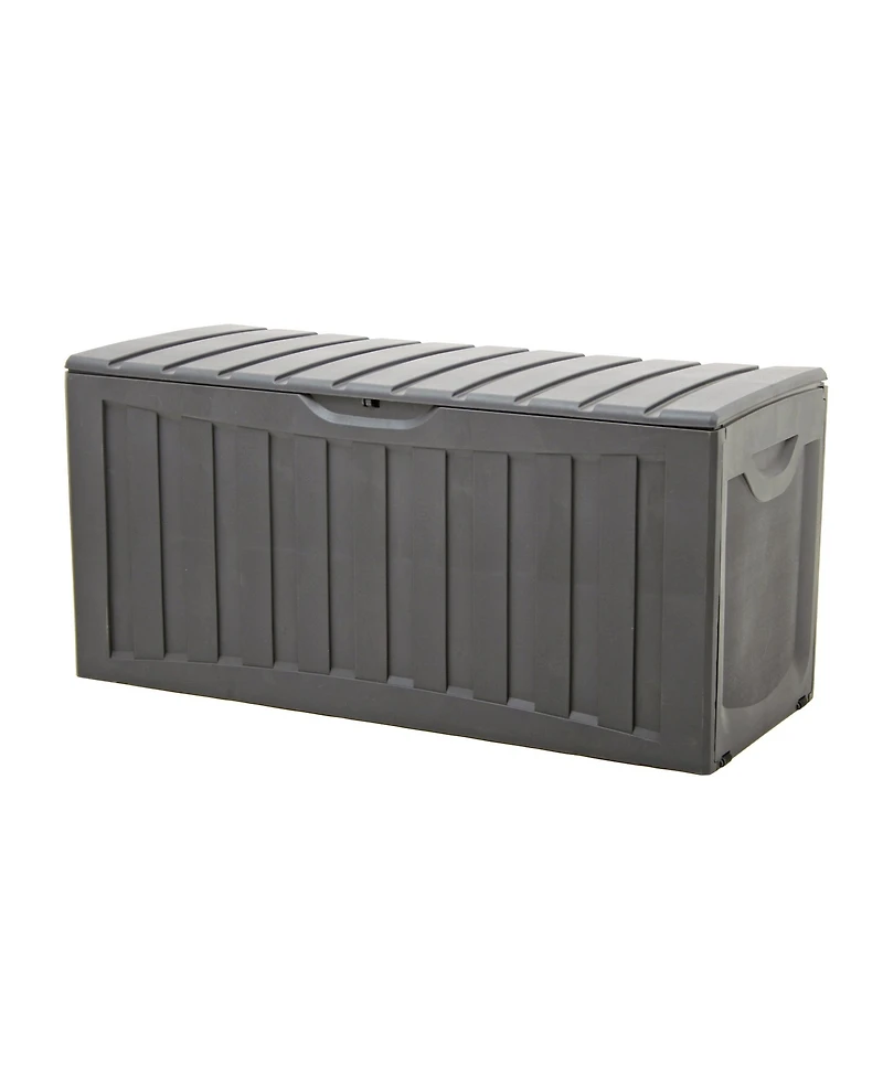 Ram Quality Products Plastic 90 Gal Outdoor Locking Storage Bin Deck Box, Gray