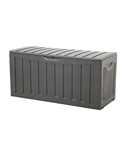 Ram Quality Products Plastic 90 Gal Outdoor Locking Storage Bin Deck Box, Gray