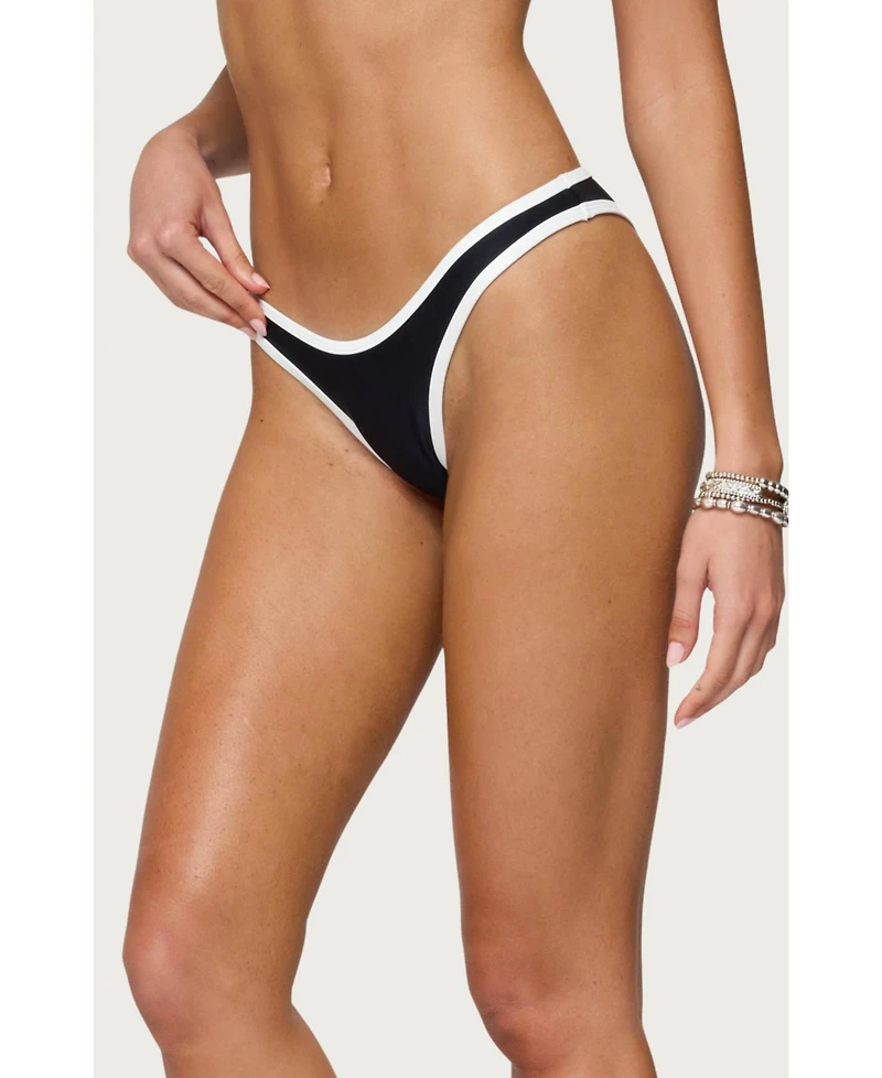 Edikted Women's Dina Contrast Bikini Bottom