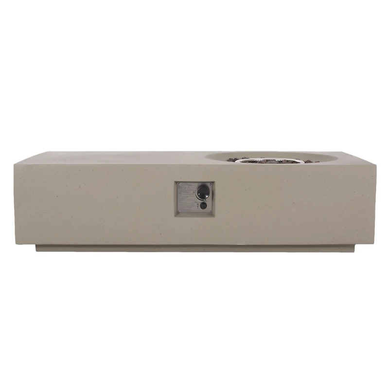 Flynama Rectangle 14.75" Mgo Fire Pit - 50 000 Btu