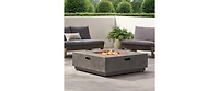 39 Inch Square Iron Propane Fire Pit with 50000 Btu Burner