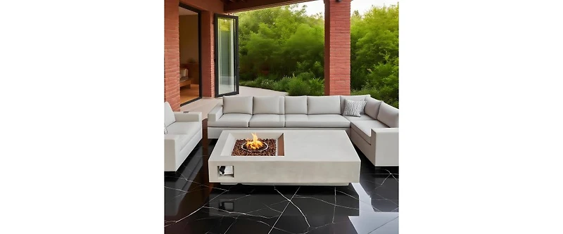 Flynama Concrete Fire Pit Table