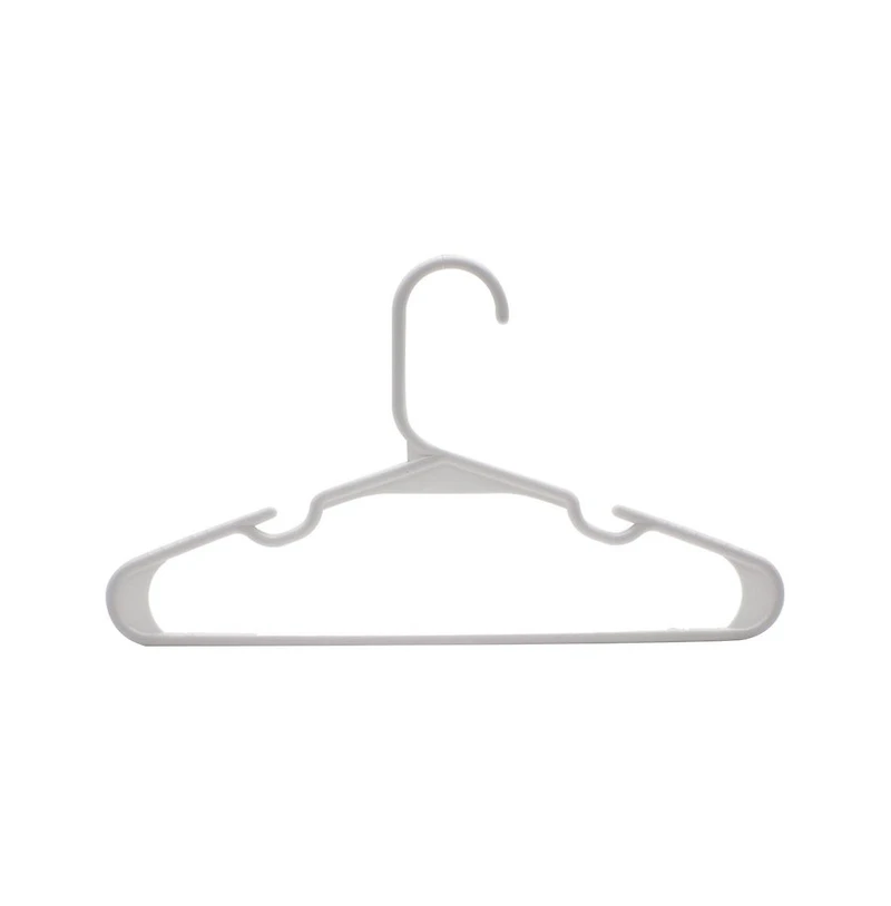 SereneLife 40 Pcs. Non-Slip Plastic Kids Hangers - Durable and Space-Saving Closet Organizers for Infants, Toddlers, and Kids' Clothing (White
