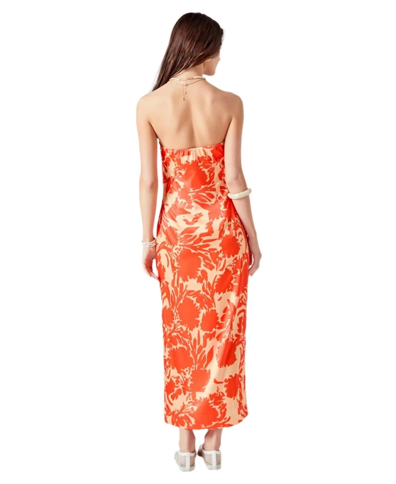 endless rose Women's Strapless Print Maxi Dress